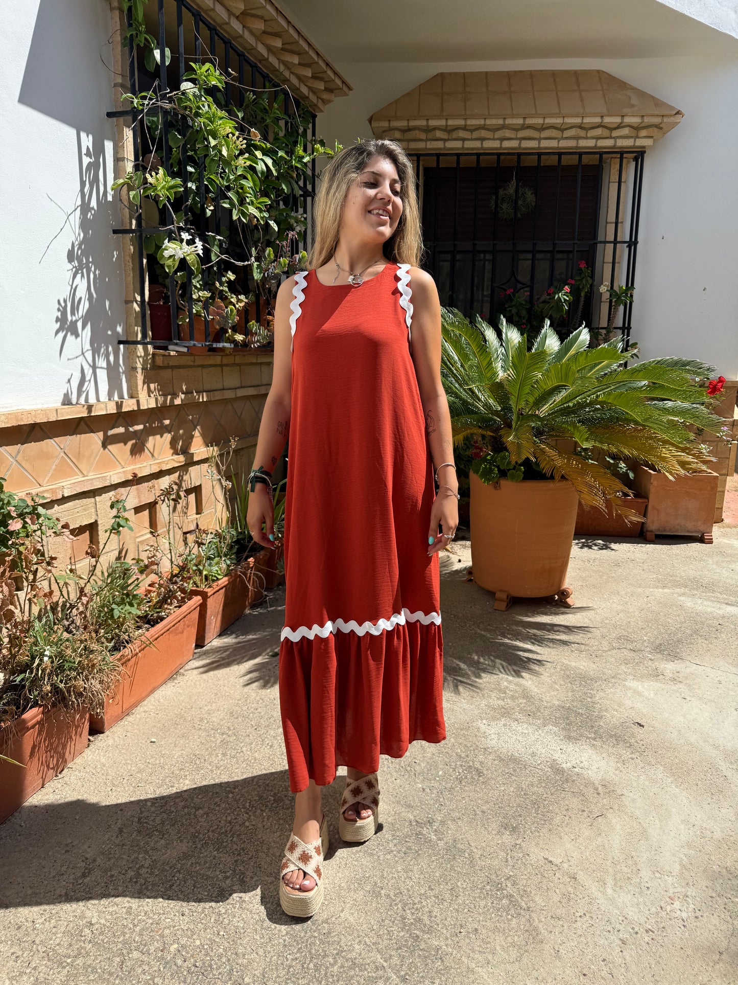 Vestido coral