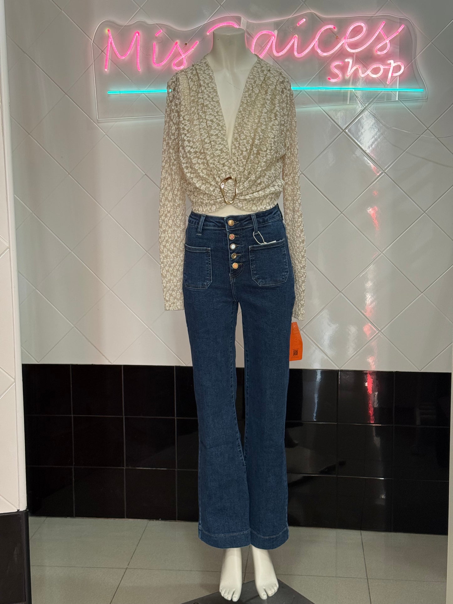 Pantalon botones colores