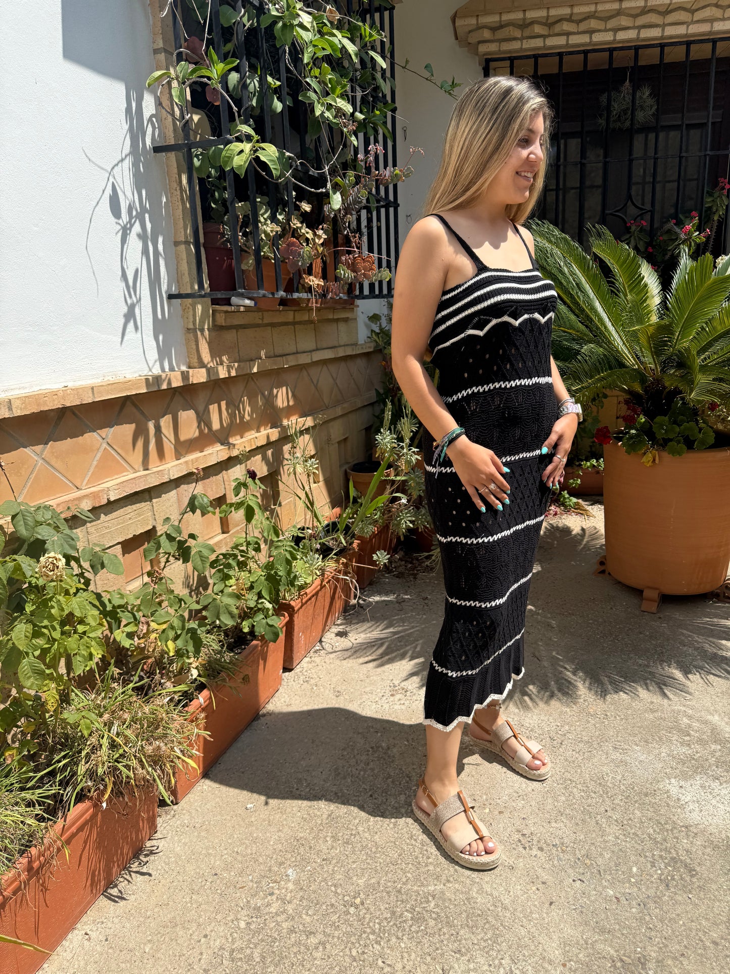 Vestido punto negro