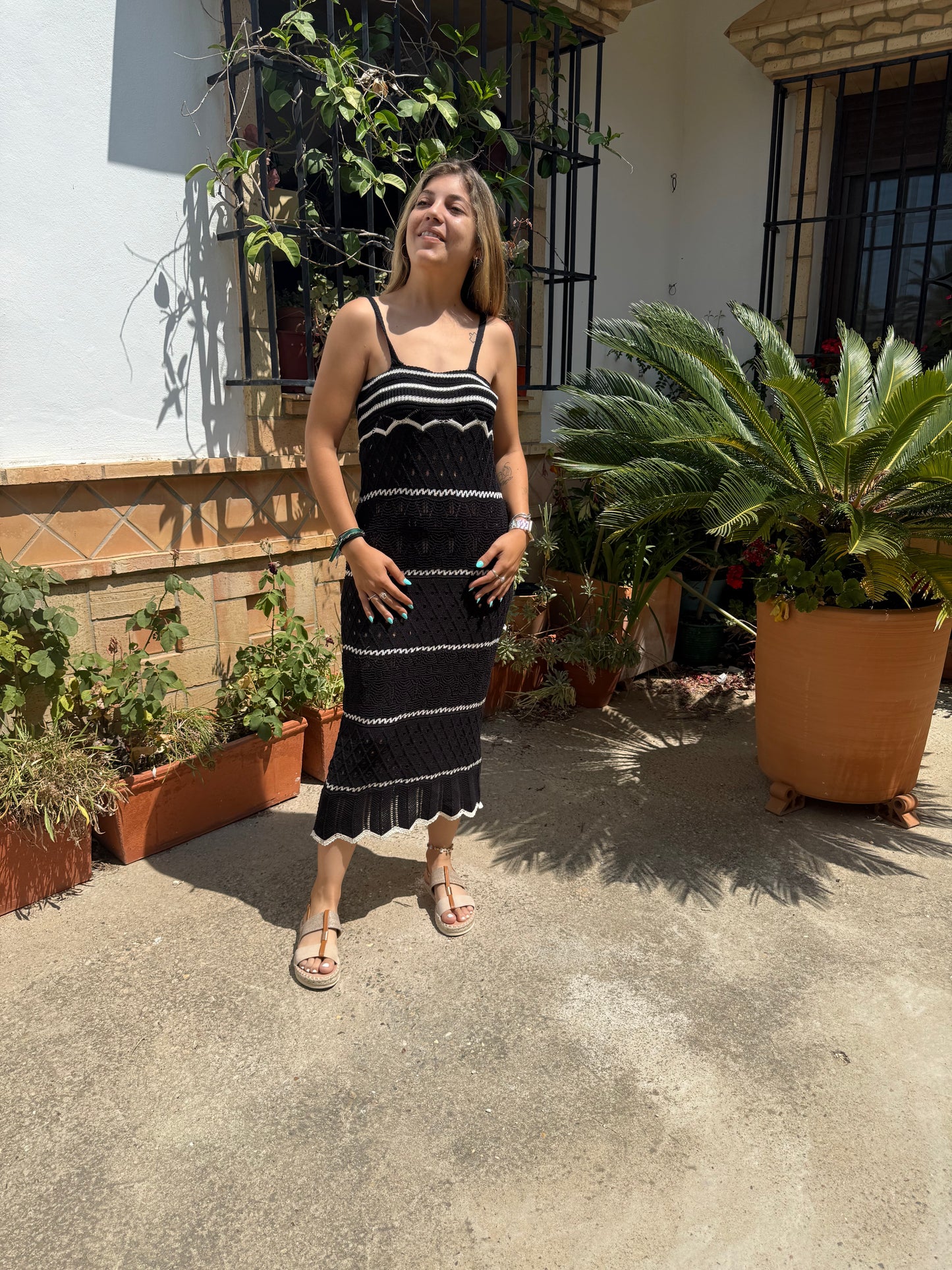 Vestido punto negro
