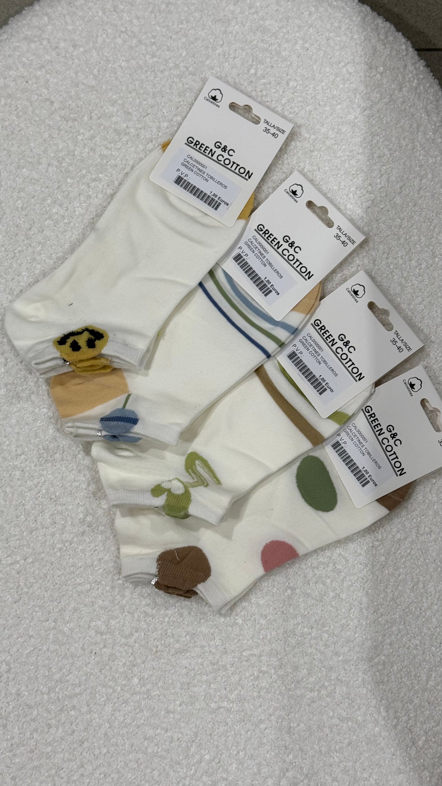 Calcetines tobilleros grees cotton