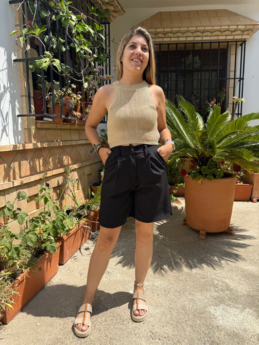 Top punto dorado