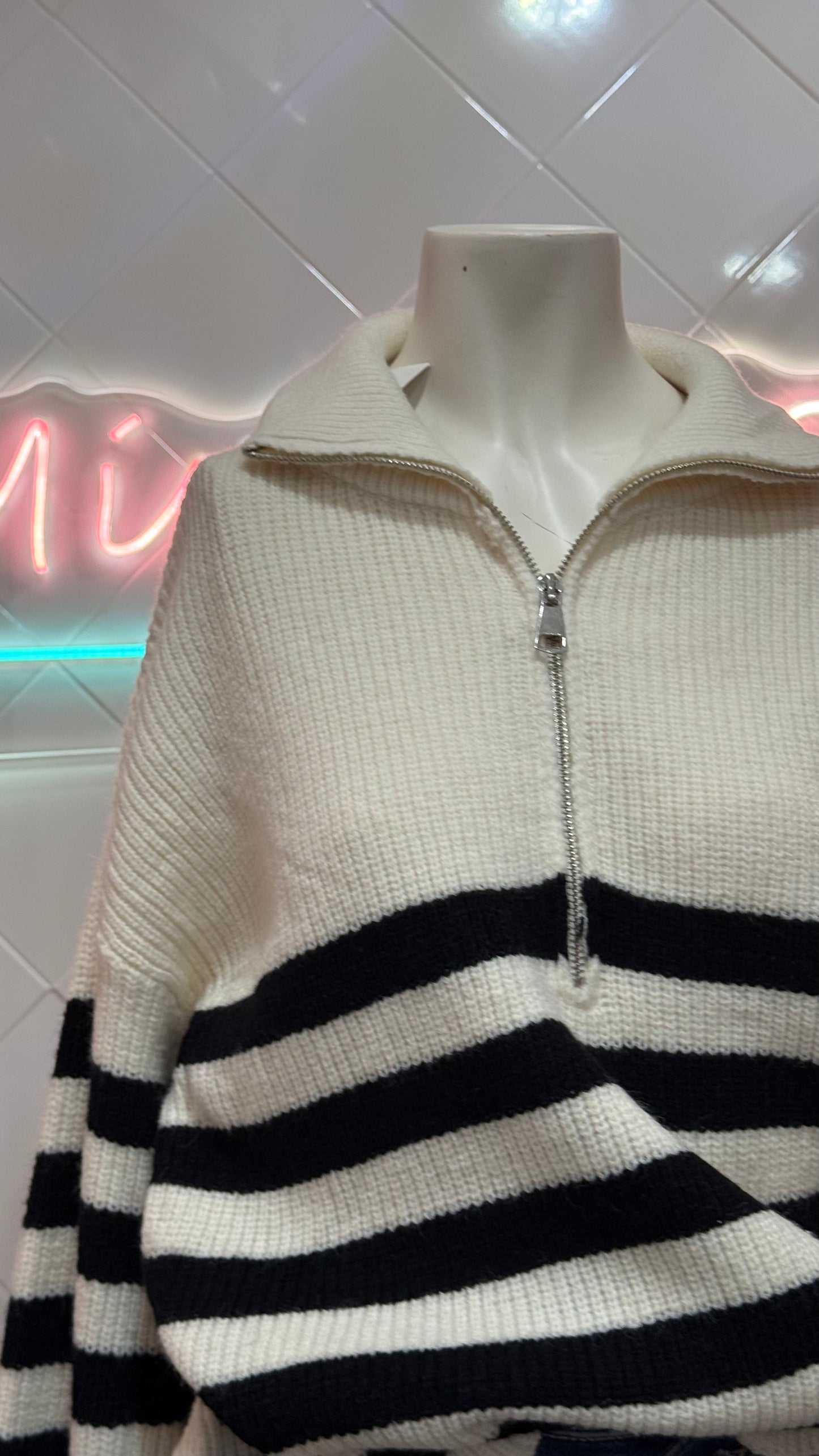 Jersey rayas cremallera