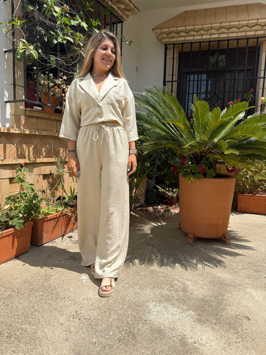Conjunto lino largo