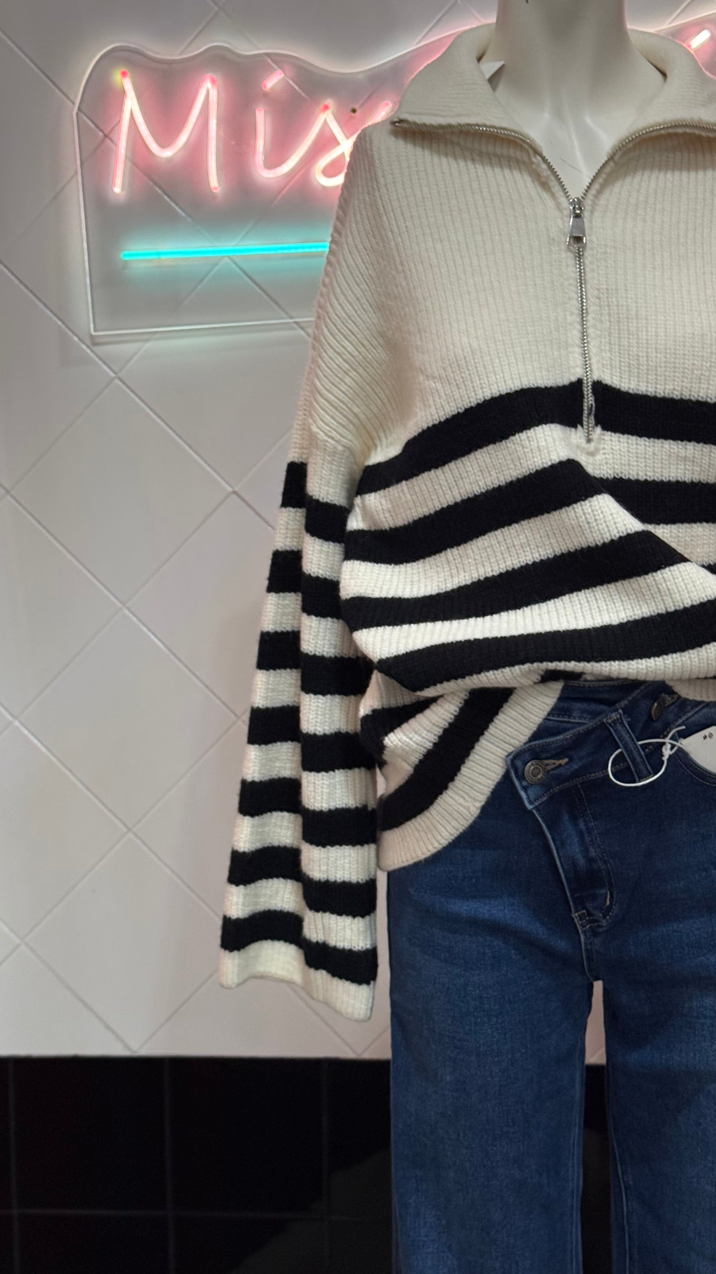 Jersey rayas cremallera