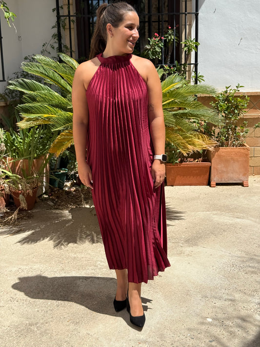 Vestido tablas lazo