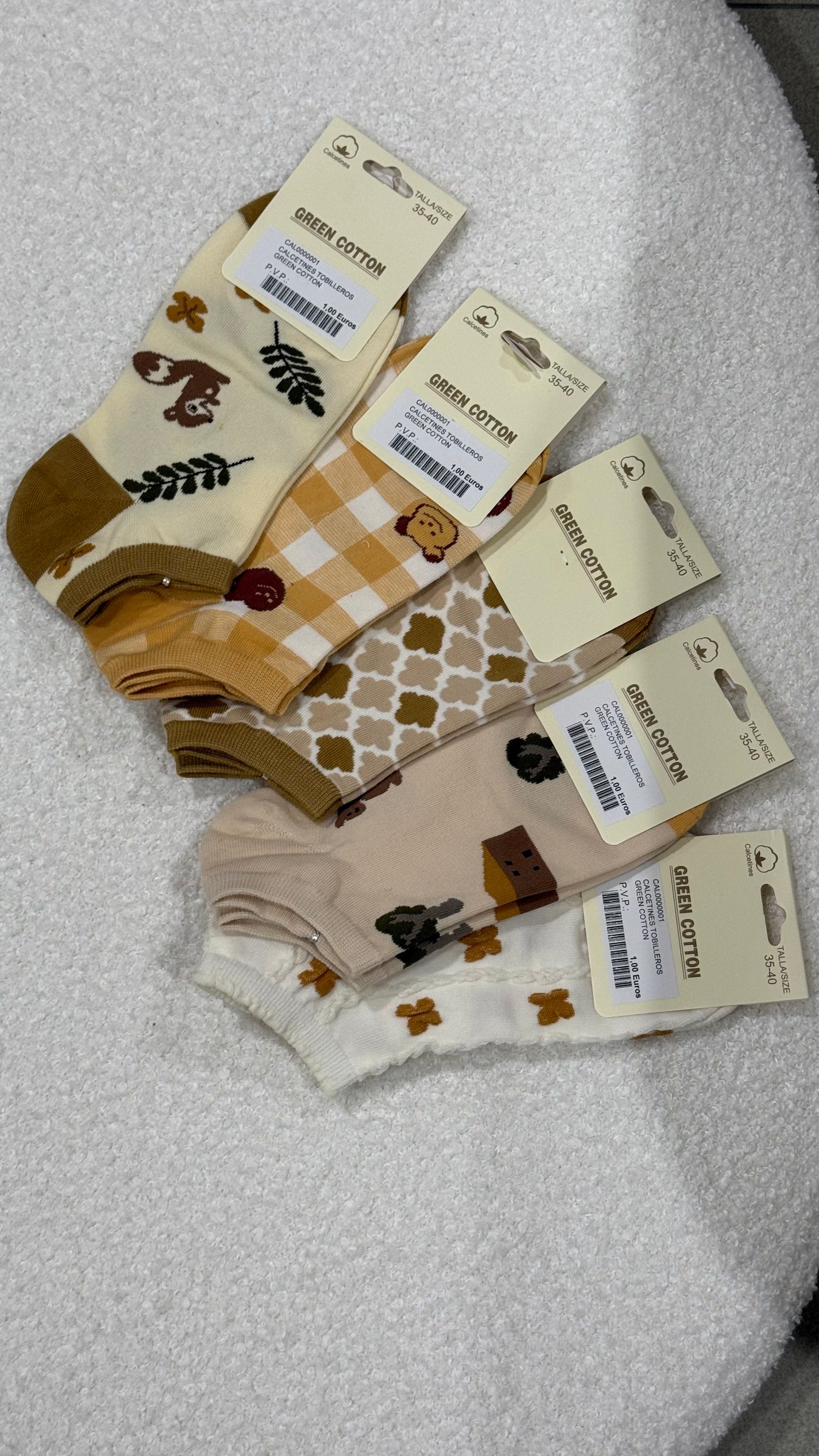 Calcetines tobilleros grees cotton