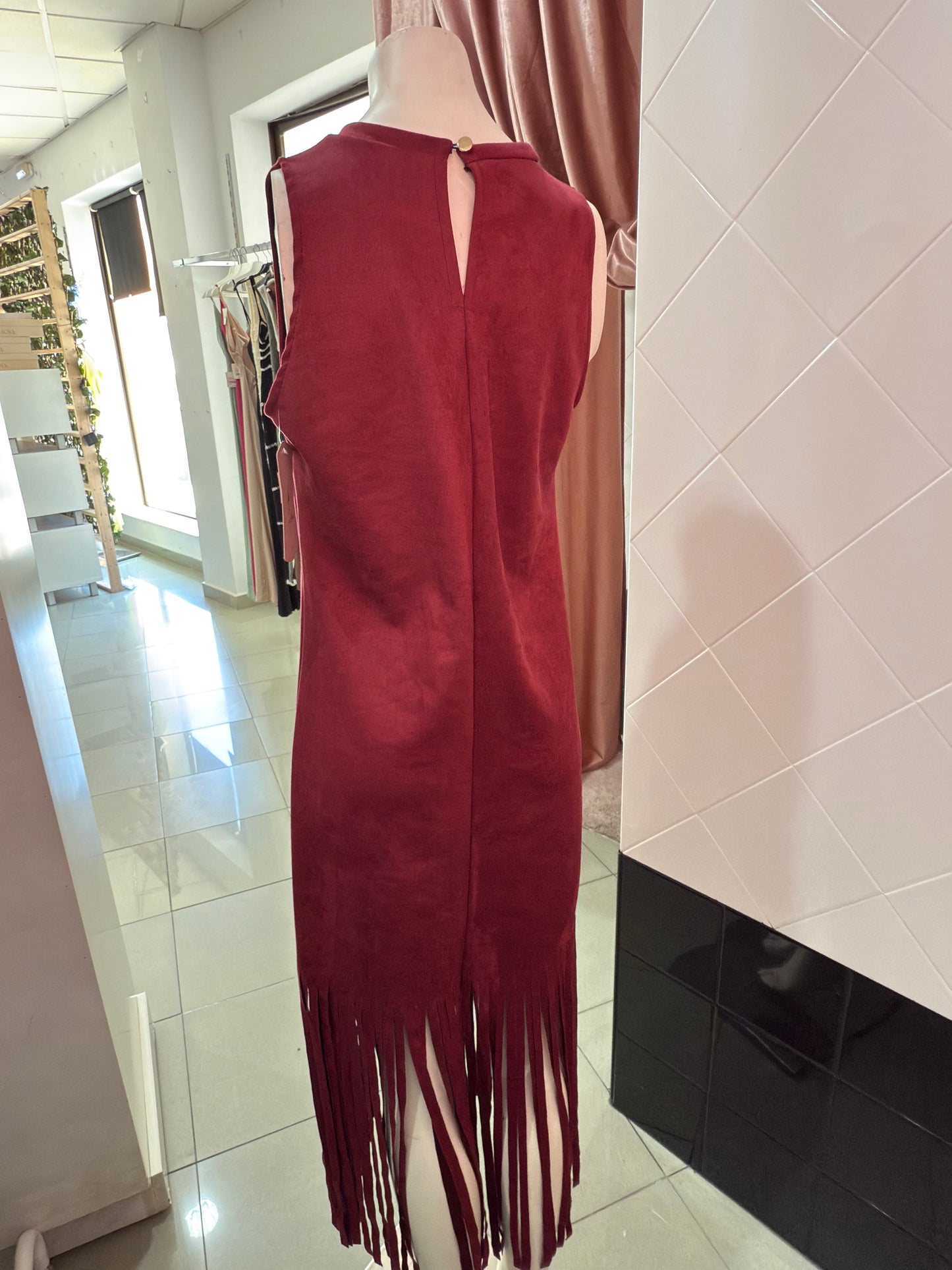 Vestido flecos largo
