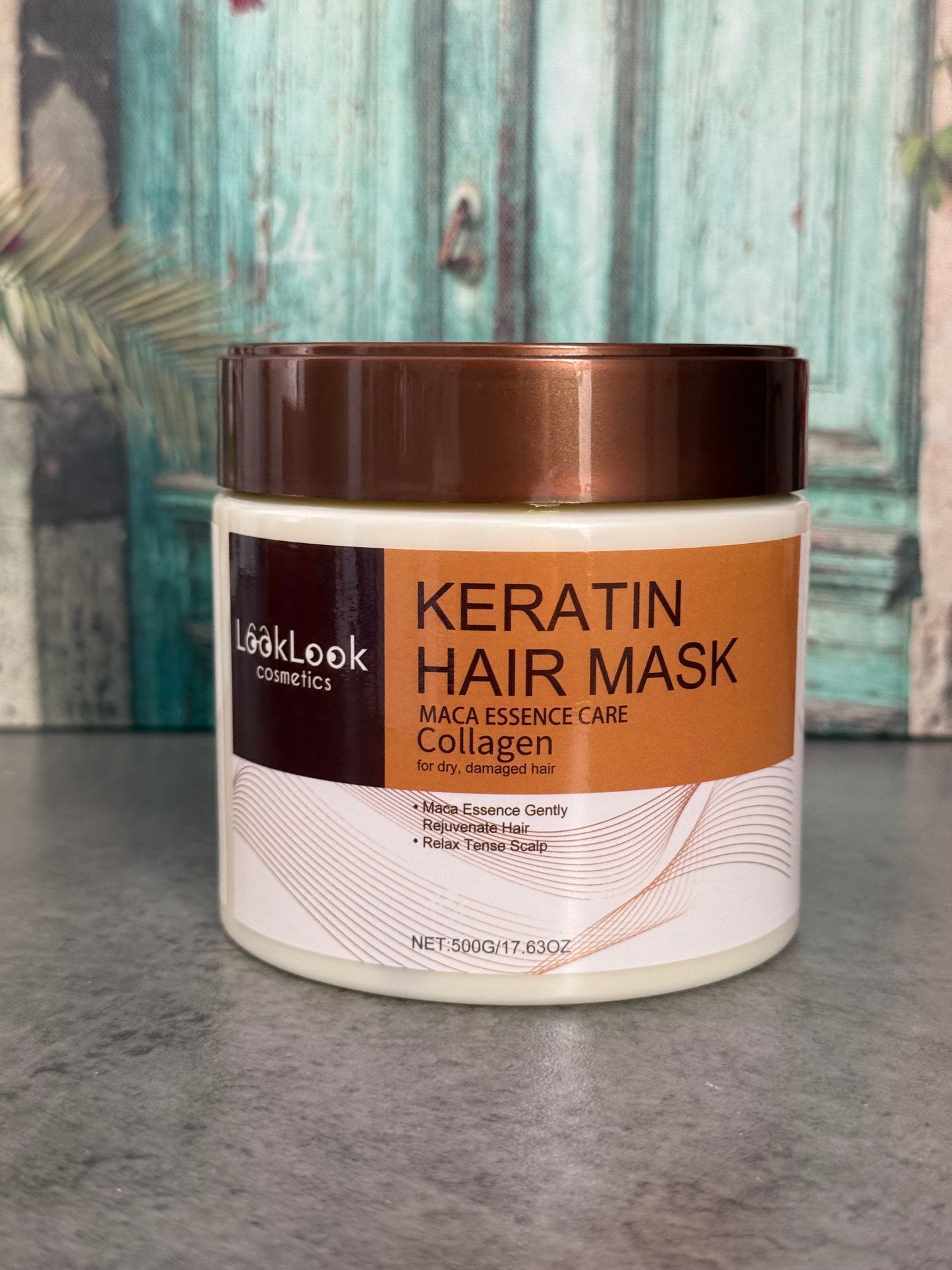 Mascarilla capilar con keratina y colageno 500gr