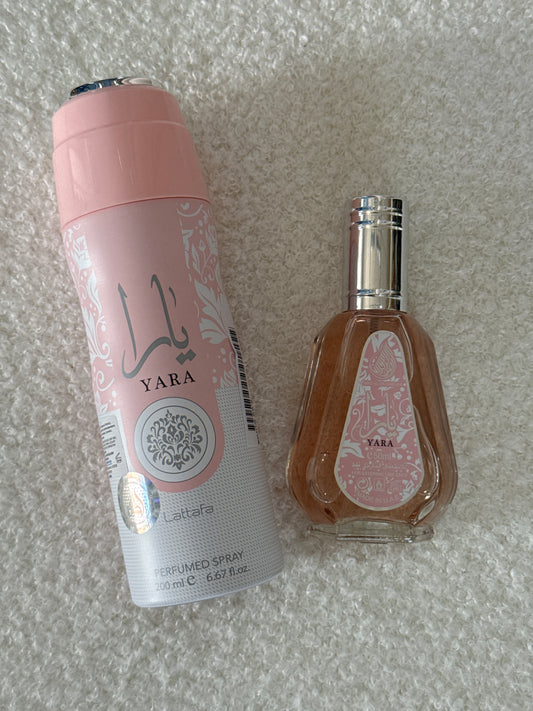 PERFUME + DESODORANTE YARA